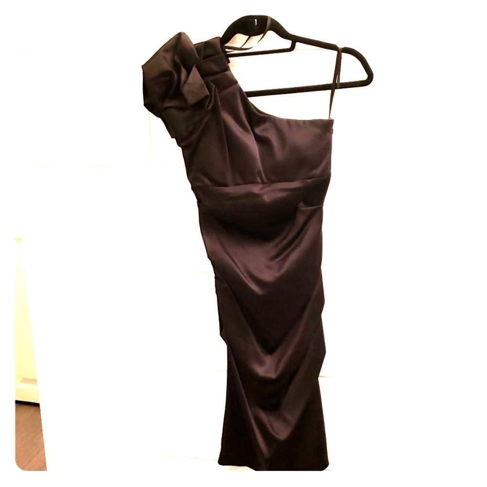 Cache Black Asymmetrical Dress